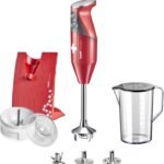 bamix SwissLine Stabmixer Set, Kirschrot