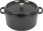 Staub Cocotte rund 28 cm, 6,7 l, Gusseisen Schwarz