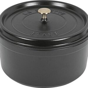 Staub Cocotte rund 28 cm, 6,7 l, Gusseisen Schwarz
