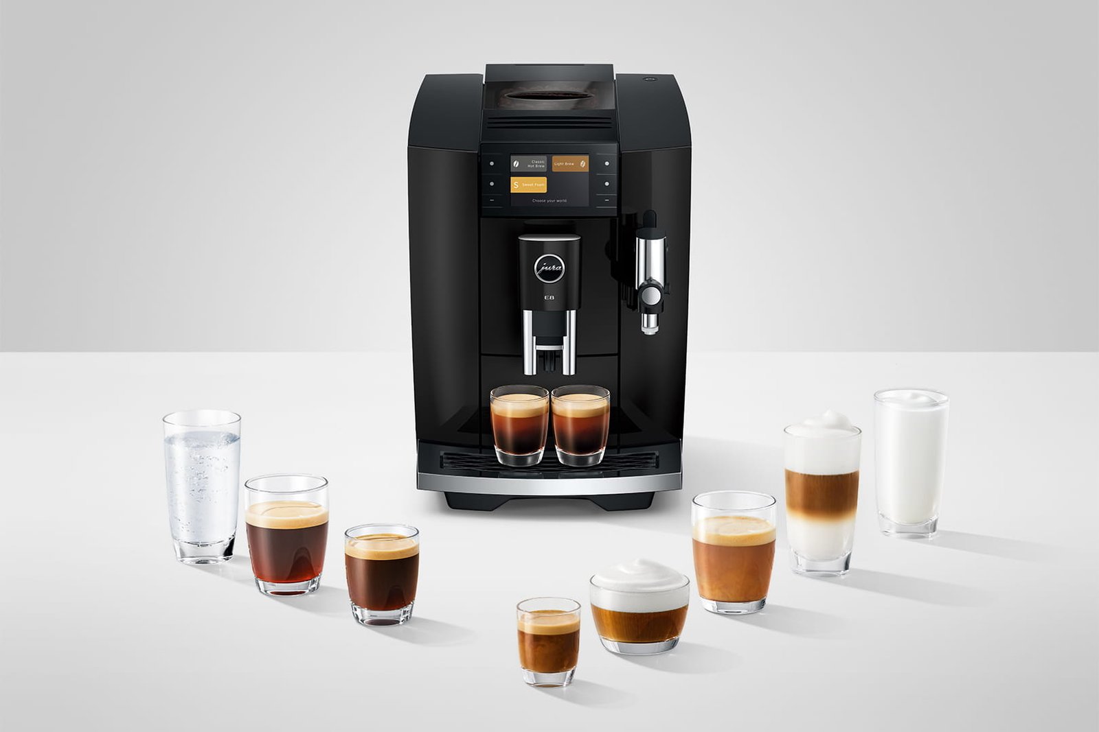 JURA E8 Kaffeevollautomat mit Kaffeespezialitäten